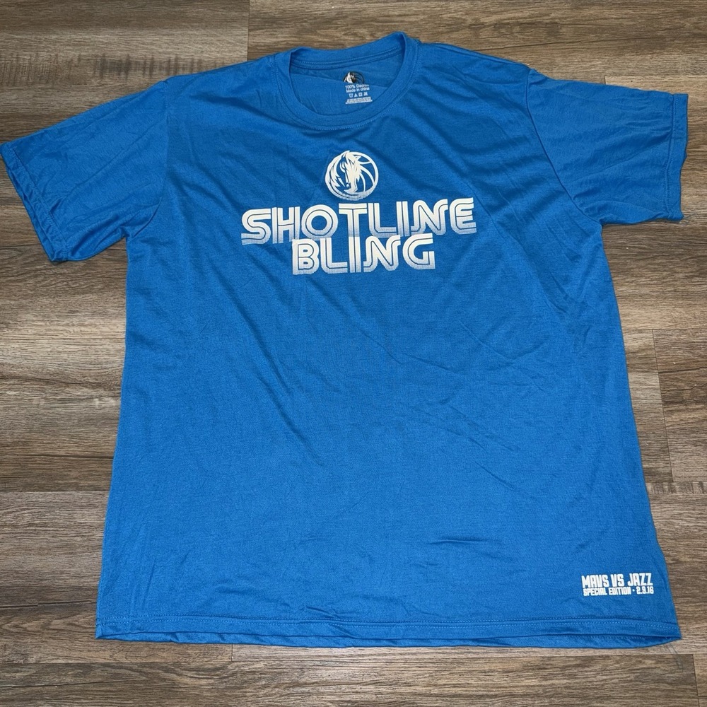 DALLAS MAVERICKS Shirt Unisex XL SHOTLINE BLING From 2016 Season Basketball NBA